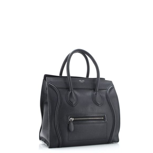 Celine Luggage Bag Grainy Leather Mini Black - Picture 2 of 7